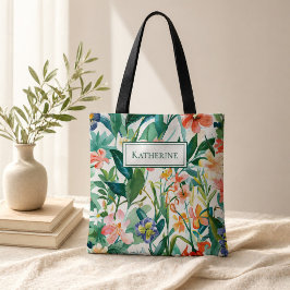 Personalisierter Name Tropische Blumen