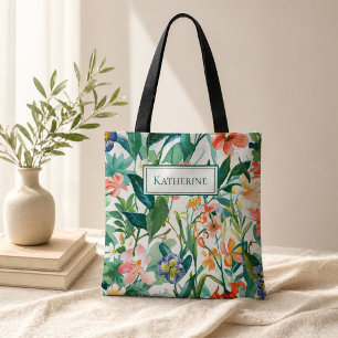 Personalisierter Name Tropische Blumen