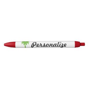 Personalisierter Name Tropischer Palmenbaum Stift