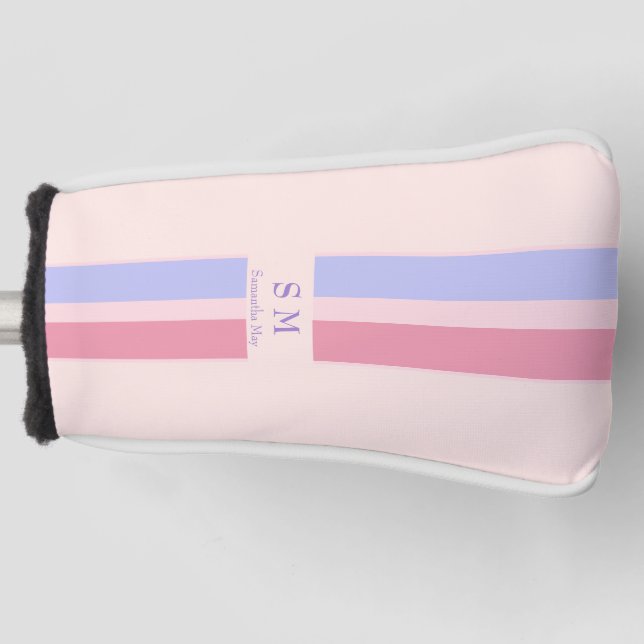 Personalisierter Name und Anfangsname Golf Headcover (Vorderseite)