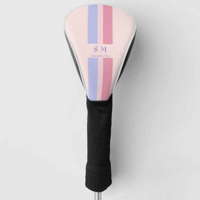 Personalisierter Name und Anfangsname Golf Headcover (Vorderseite)