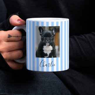 Personalisierter Name und Foto Französische Bulldo Kaffeetasse