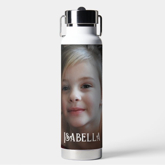 Personalisierter Name und Foto Trinkflasche (Vorderseite)