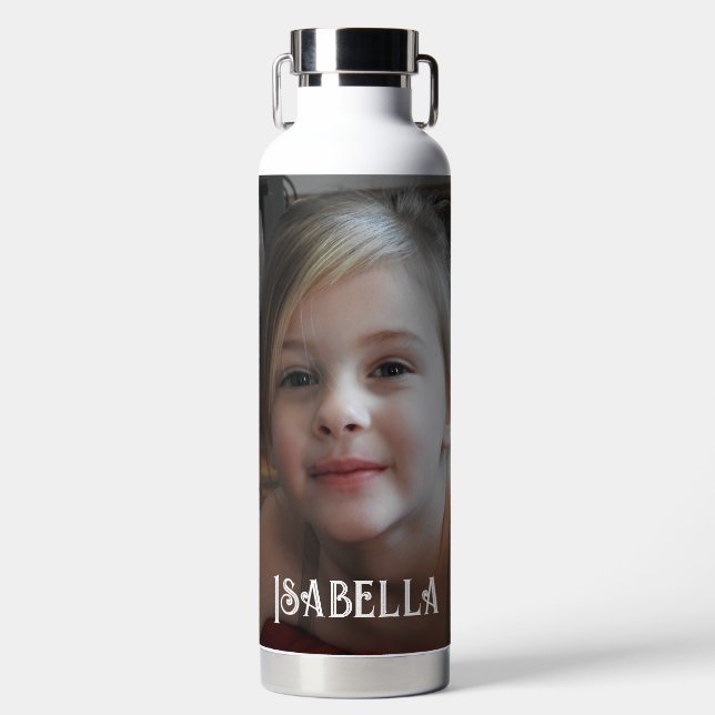 Personalisierter Name und Foto Trinkflasche (Vorderseite)
