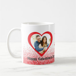 Personalisierter Name und Foto Valentine Kaffeetasse