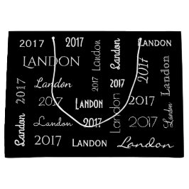 Personalisierter Name und Jahr Abschluss Große Geschenktüte