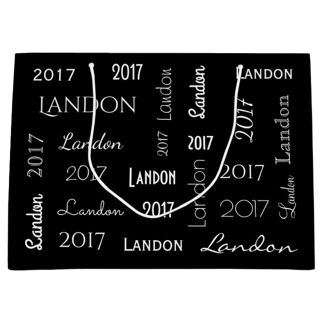 Personalisierter Name und Jahr Abschluss Große Geschenktüte (Vorderseite)