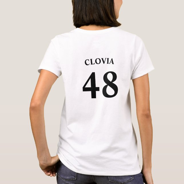 Personalisierter Name und Jersey-Nummer T-Shirt (Rückseite)