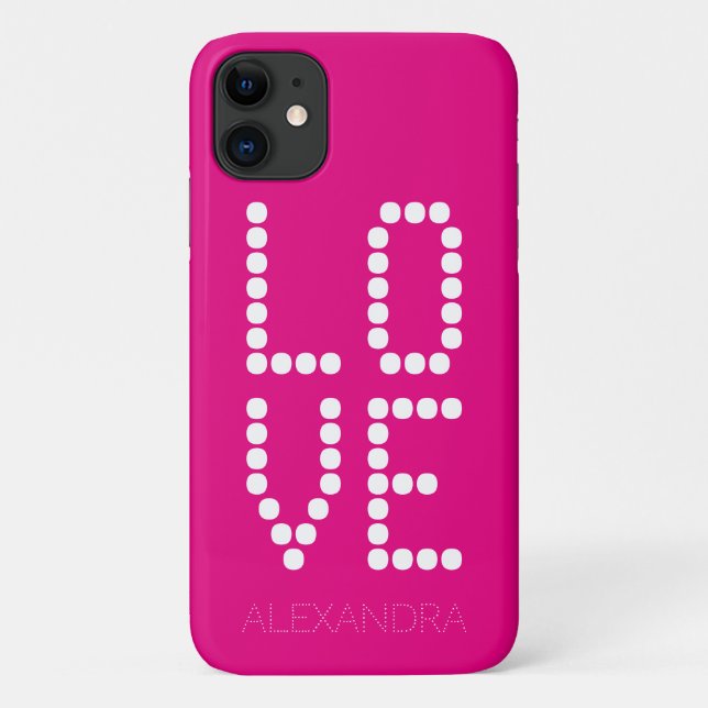 Personalisierter Name und Monogramm Smart Schrifta Case-Mate iPhone Hülle (Rückseite)