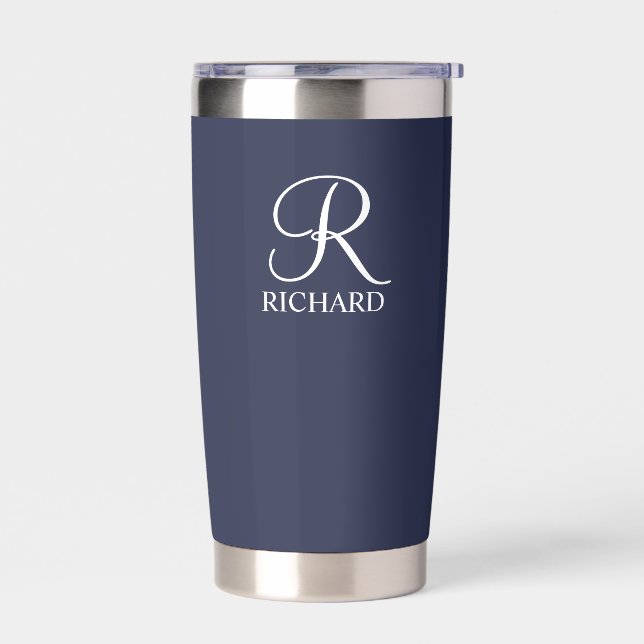Personalisierter Name und Monogramm Thermobecher (Links)