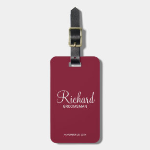 Personalisierter Name und Monogramm-Trauzeuge Gepäckanhänger