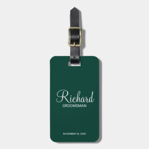 Personalisierter Name und Monogramm-Trauzeuge Gepäckanhänger