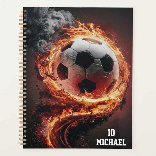 Personalisierter Name und Nummer des Fußballballs Planer (Vorderseite)