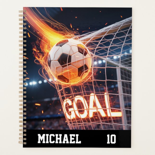 Personalisierter Name und Nummer des Fußballballs Planer (Vorderseite)