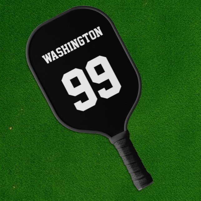Personalisierter Name und Nummer Pickleball Schläger (Von Creator hochgeladen)