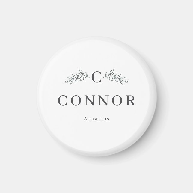 Personalisierter Name und Sternzeichen-Magnet Magnet (Vorne)