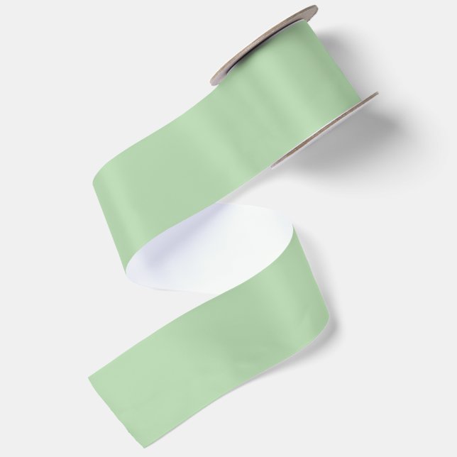 PERSONALISIERTER NAME UND TEXT BLAßGRÜN SATINBAND (Rückseite)