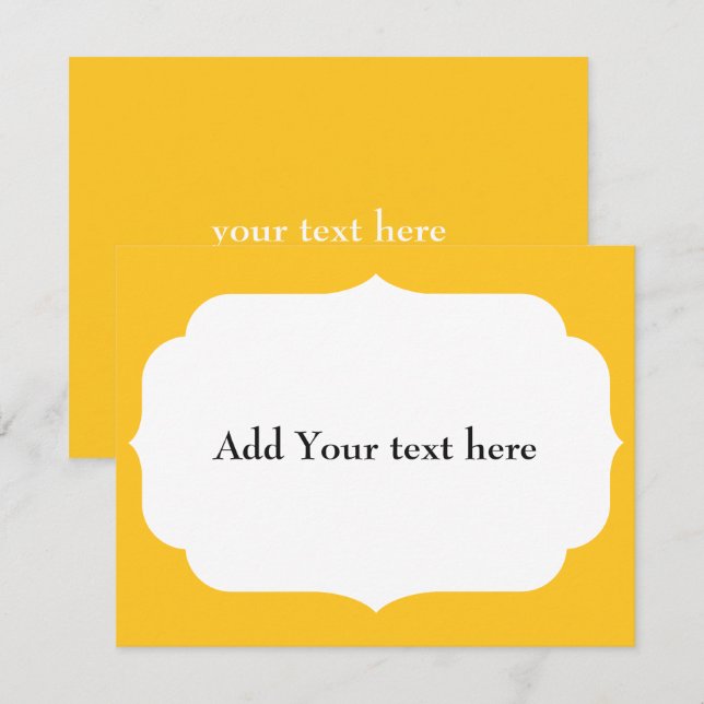 PERSONALISIERTER NAME UND TEXT  RSVP KARTE (Vorne/Hinten)