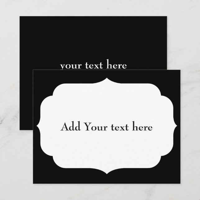 PERSONALISIERTER NAME UND TEXT  RSVP KARTE (Vorne/Hinten)