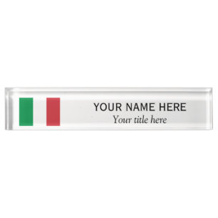 Personalisierter Name und Titel italienische Lande Namensplakette