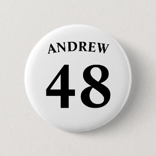Personalisierter Name und Trikotnummer  Button