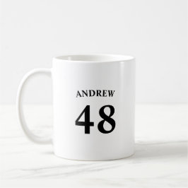Personalisierter Name und Trikotnummer Kaffeetasse