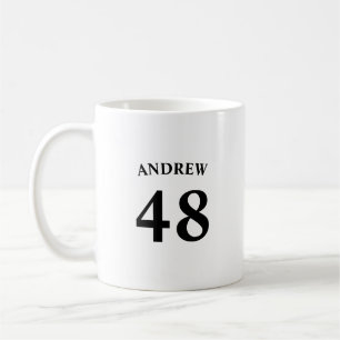 Personalisierter Name und Trikotnummer Kaffeetasse