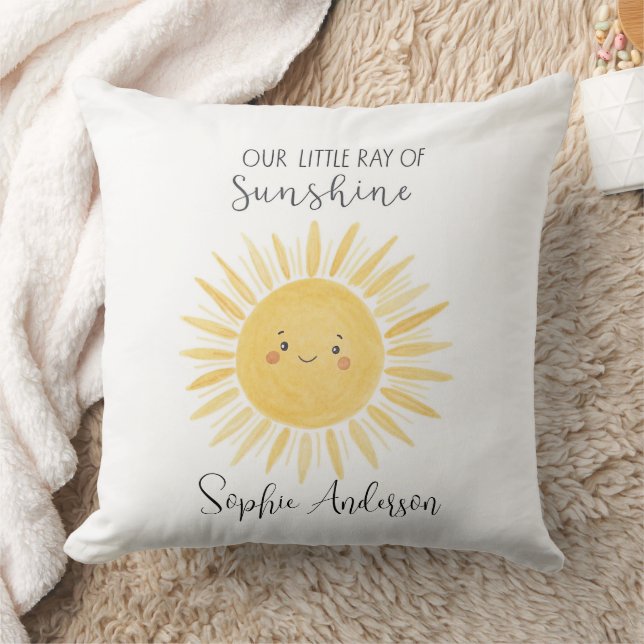 Personalisierter Name Unser kleiner Sonnenschein Kissen (Decke)
