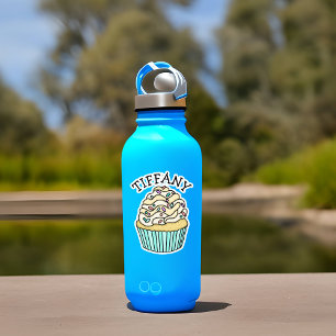 Personalisierter Name Vanilla Cupcake mit Sprinkle Aufkleber