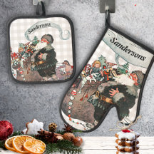 Personalisierter Name Vintag Santa St. Nick Xmas