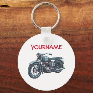 Personalisierter NAME Vintage-Motorrad-Schlüsselan Schlüsselanhänger