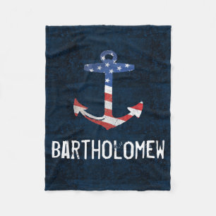 Personalisierter Name Vintage Patriotisches USA-An Fleecedecke