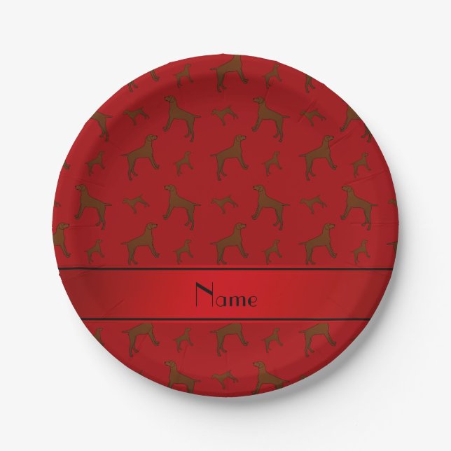Personalisierter Name: Vogelhunde Pappteller (Vorderseite)