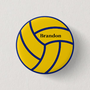 Personalisierter Name Volleyball Button