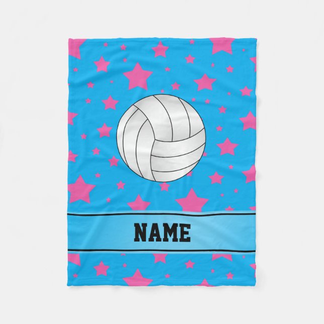 Personalisierter Name Volleyball Fleecedecke (Vorderseite)