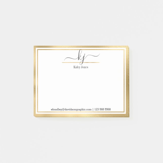 Personalisierter Name | vom Schreibtisch Post-it Klebezettel (Vorderseite)