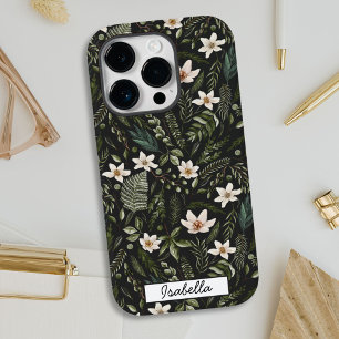 Personalisierter Name Wasserfarbe Floral  Case-Mate iPhone 14 Pro Hülle