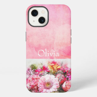 Personalisierter Name Wasserfarbe iPhone 13 Hülle