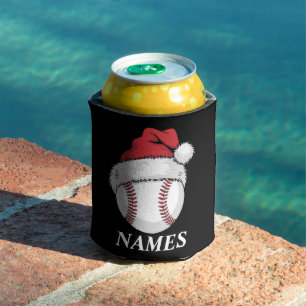 Personalisierter Name Weihnachten Baseball Santa H Dosenkühler