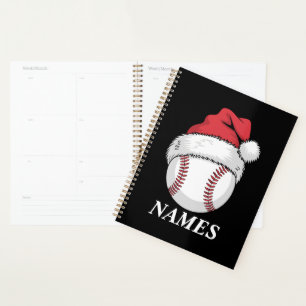Personalisierter Name Weihnachten Baseball Santa H Planer