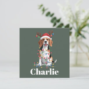 Personalisierter Name Weihnachten Beagle Hundelieb
