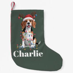 Personalisierter Name Weihnachten Beagle Hundelieb Kleiner Weihnachtsstrumpf