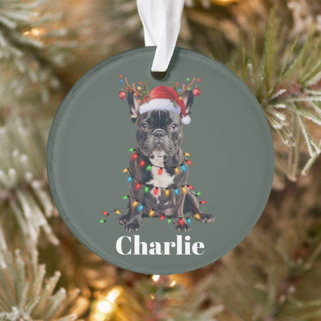 Personalisierter Name Weihnachten Französischer Bu Ornament (Baum)