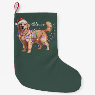 Personalisierter Name Weihnachten Golden Retriever Kleiner Weihnachtsstrumpf