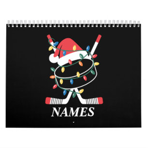 Personalisierter Name Weihnachten Hockey Xmas Sant Kalender