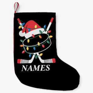 Personalisierter Name Weihnachten Hockey Xmas Sant Kleiner Weihnachtsstrumpf