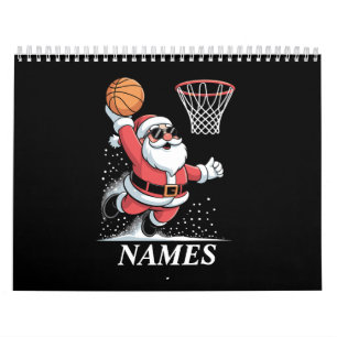 Personalisierter Name Weihnachten Santa Dunking Ba Kalender