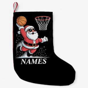 Personalisierter Name Weihnachten Santa Dunking Ba Kleiner Weihnachtsstrumpf