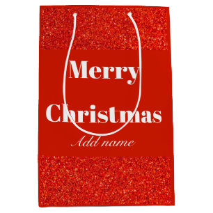 Personalisierter Name Weihnachtsgeschenk Tasche Mittlere Geschenktüte