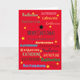 Personalisierter Name Weihnachtskarte Karte
